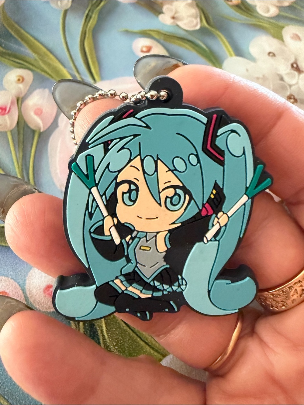 Hatsune Miku Aqua Blue Chibi Keychain - Cute Anime Character